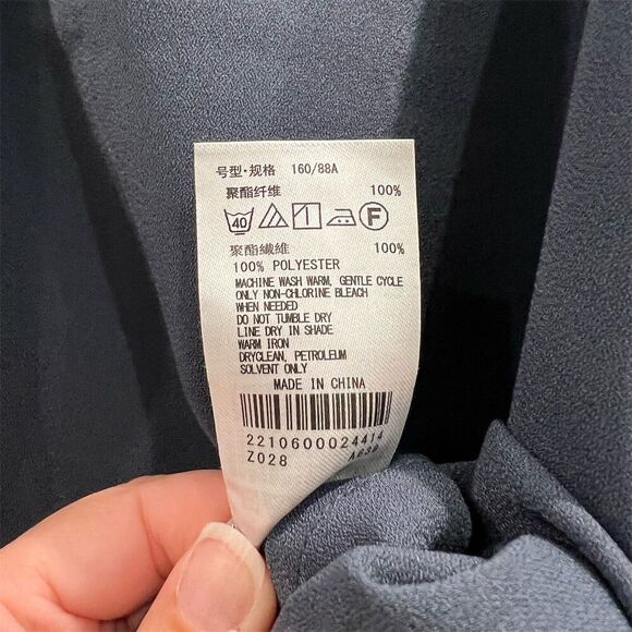 American Holic Women's Oversized Blouse Navy Blue Size Large - Picture 4 of 5